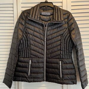Kenneth Cole Reaction Women's Black Quilted Puffer Jacket Size L Large